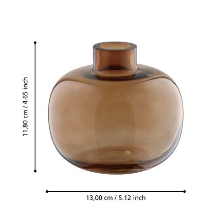 Eglo 421213 - Vaso in vetro SIRANANA 11,8x13 cm marrone/fumé