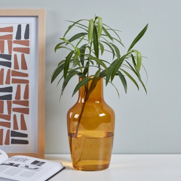 Eglo 421223 - Vaso in vetro SIRANANA 25x13,3 cm giallo/fumé