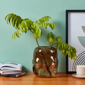 Eglo 421238 - Vaso in vetro MAROSAVA 23x20 cm marrone/fumé