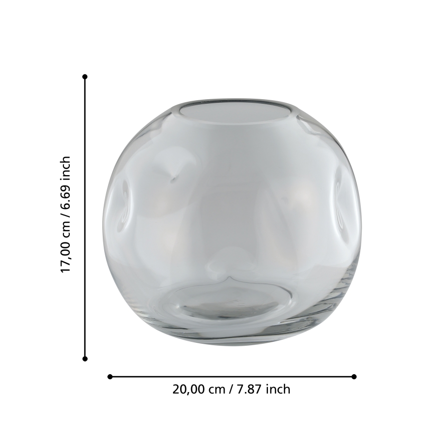 Eglo 421241 - Vaso in vetro MAROSAVA 17x20 cm grigio/fumé
