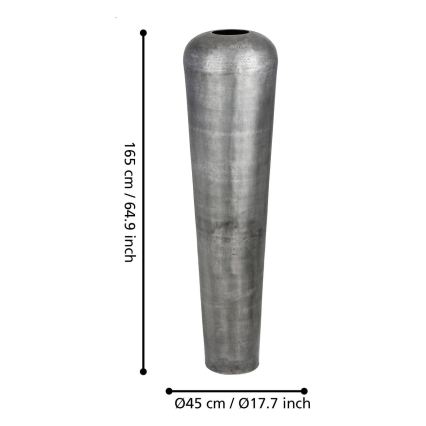 Eglo 421333 - Vaso in metallo MIYAZAKI 165x45 cm grigio