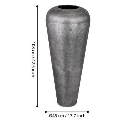 Eglo 421336 - Vaso in metallo MIYAZAKI 108x45 cm grigio