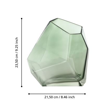 Eglo 421348 - Vaso in vetro CLONONY 23,5x15x21,5 cm verde
