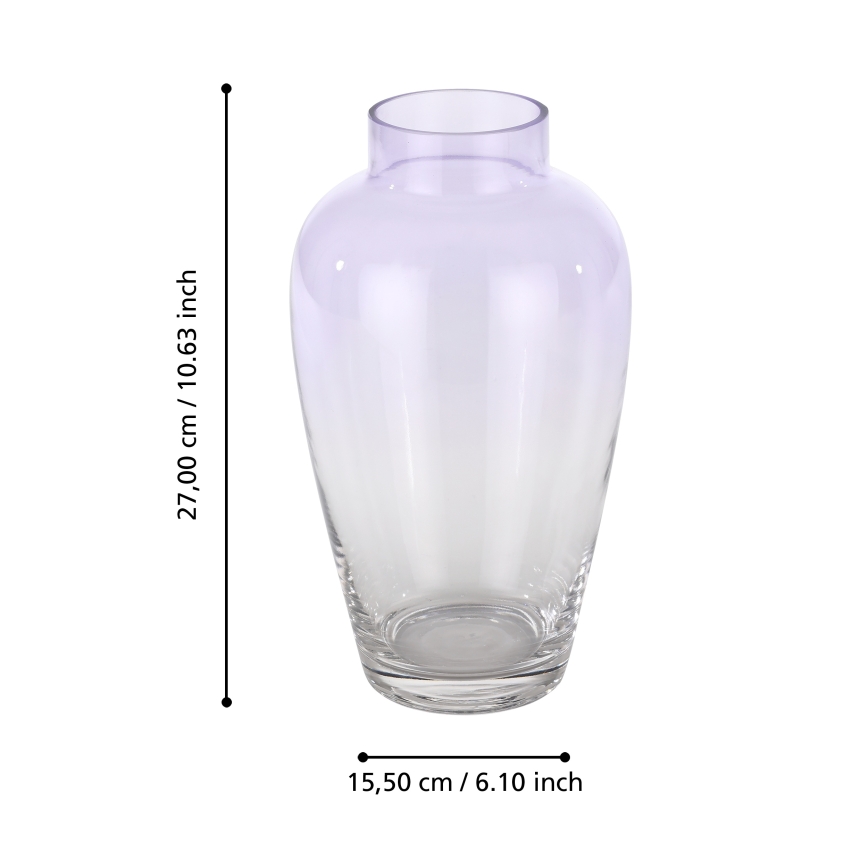 Eglo 421356 - Vaso in vetro KENYASI 27x15,5 cm viola