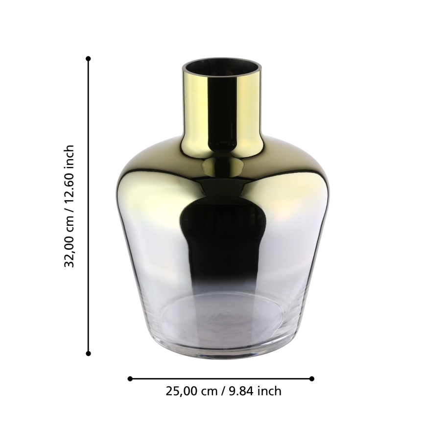 Eglo 421368 - Vaso in vetro SAMUNTAI 32x25 cm dorato