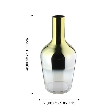 Eglo 421372 - Vaso in vetro SAMUNTAI 48x23 cm dorato