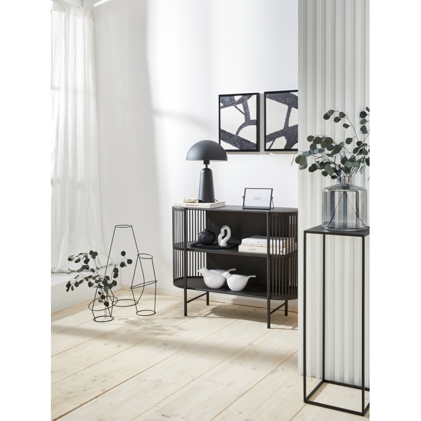 Eglo 421385 - Vaso in vetro NABAS 24,5x21 cm nero/fumé