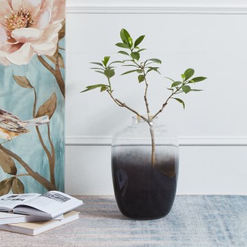 Eglo 421392 - Vaso in vetro CULASI 35,5x24,5 cm nero/fumé