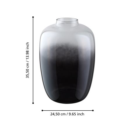 Eglo 421392 - Vaso in vetro CULASI 35,5x24,5 cm nero/fumé