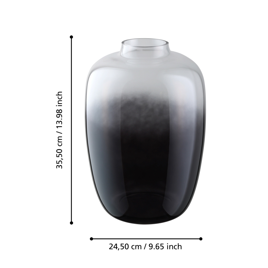 Eglo 421392 - Vaso in vetro CULASI 35,5x24,5 cm nero/fumé