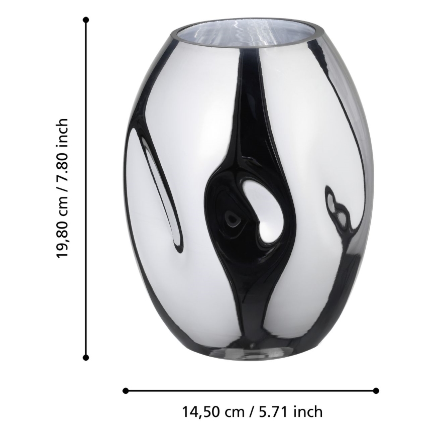 Eglo 421688 - Vaso in vetro XIPORAI 19,8x14,5 cm cromo lucido
