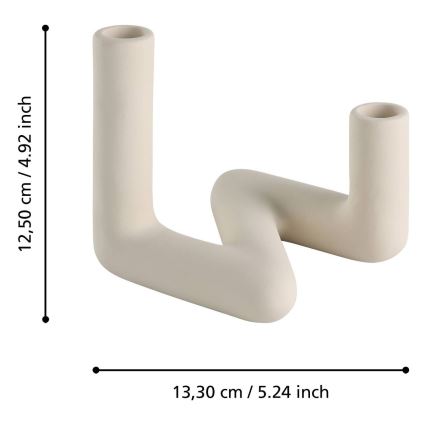 Eglo - Portacandela 13,3x12,5 cm crema