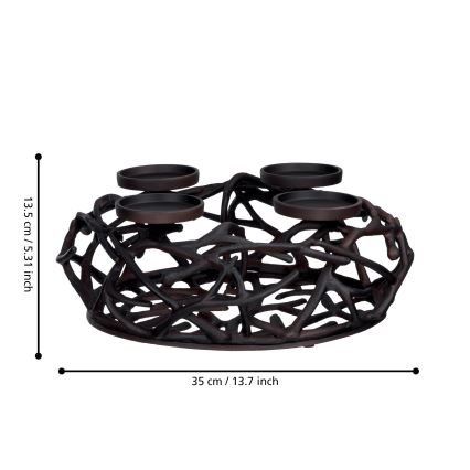 Eglo 422731 - Portacandele OROQUIETA 13,5x35 cm marrone