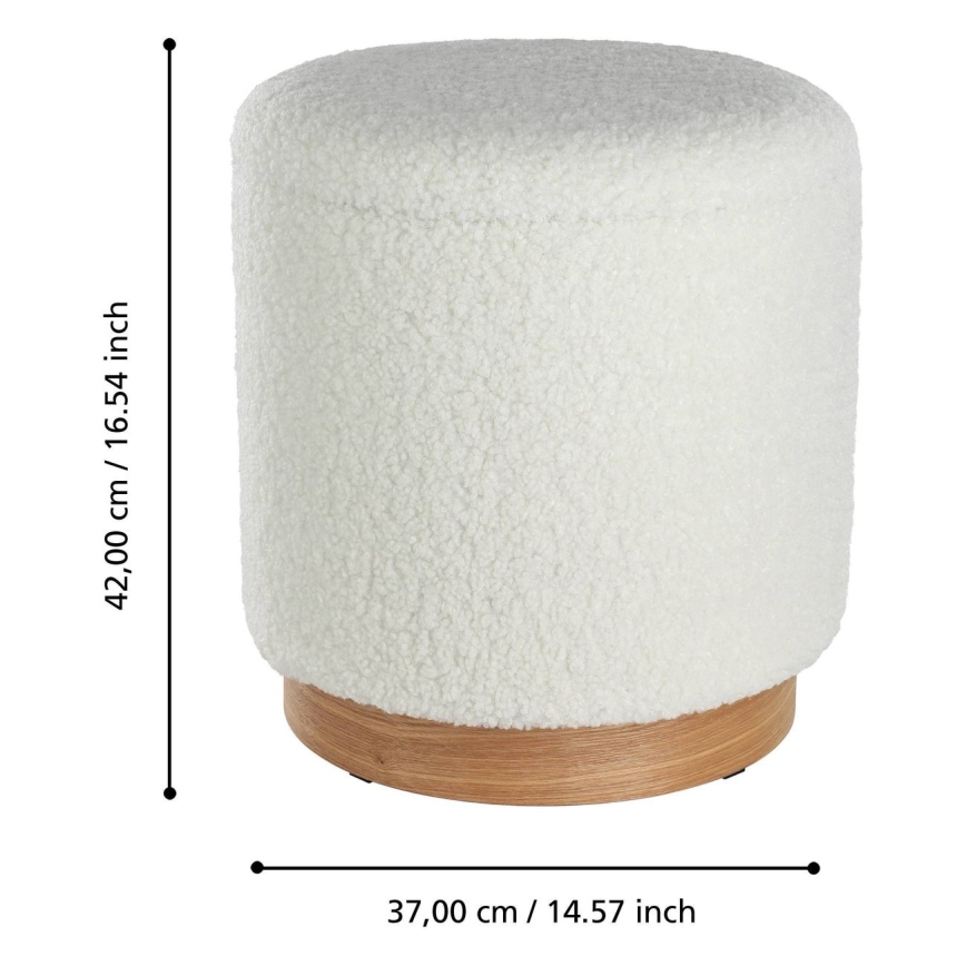Eglo - SET 2x Sgabello diametro 30,5/37 cm bianco