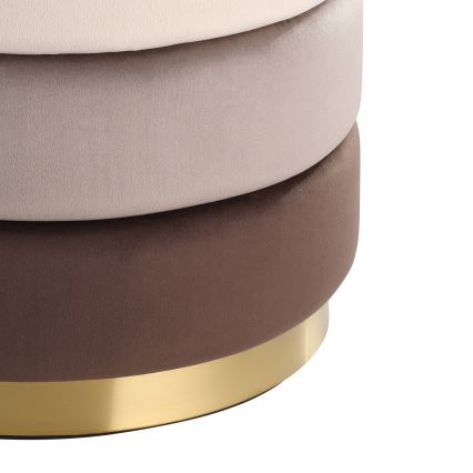 Eglo - Pouf 42,5x50 cm marrone/oro