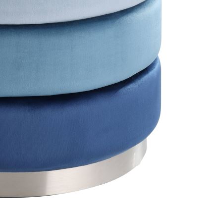 Eglo - Pouf 42,5x50 cm blu/cromo