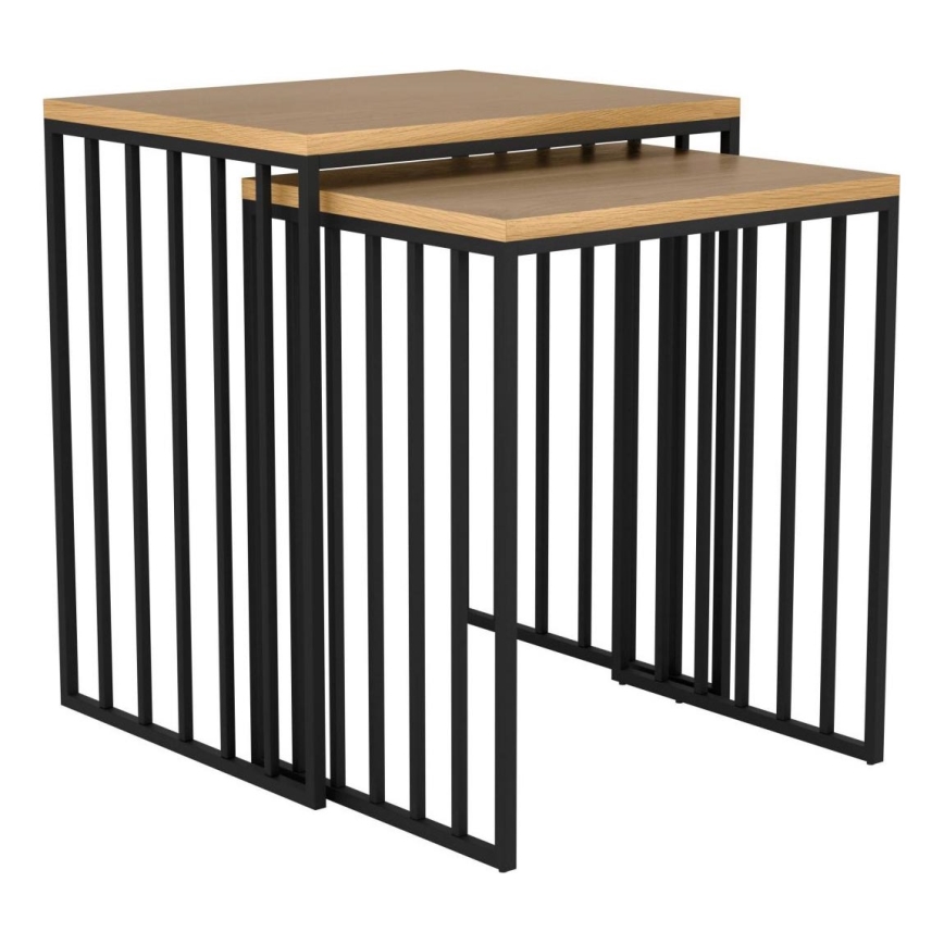 Eglo 424143 - Set di 2 tavolini d'appoggio TOZAWA marrone/nero