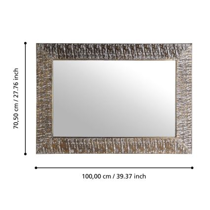 Eglo 425076 - Specchio da parete TOAMASINA 100x70,5 cm in bronzo