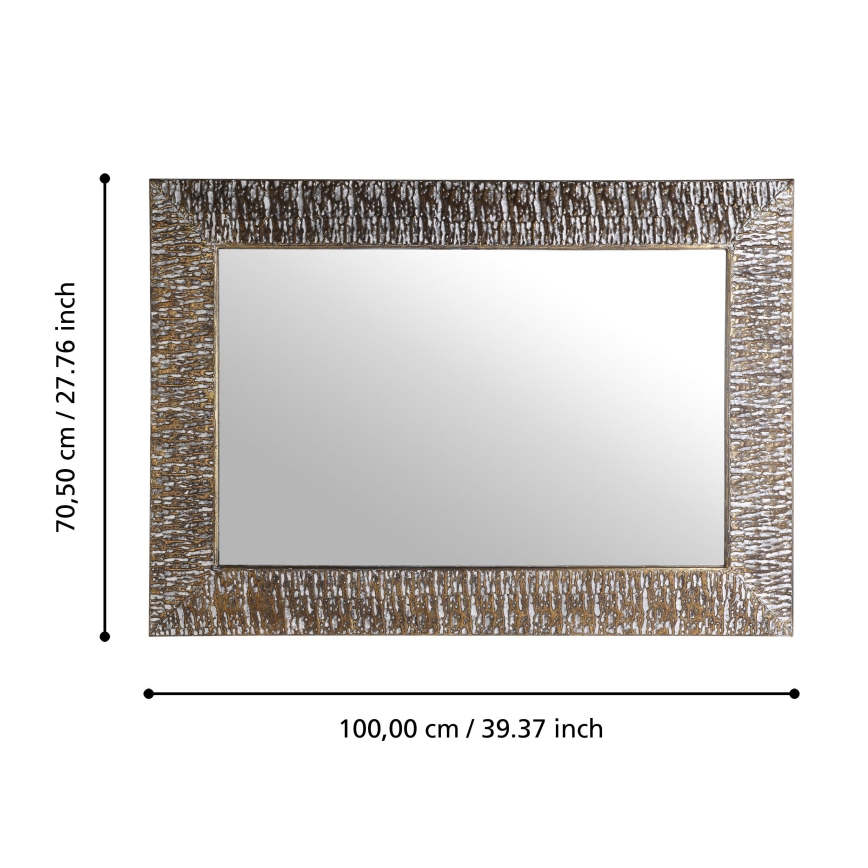 Eglo 425076 - Specchio da parete TOAMASINA 100x70,5 cm in bronzo