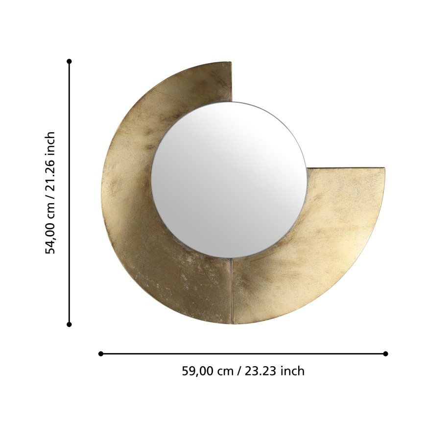Eglo 425078 - Specchio da parete TOAMASINA 54x59 cm, finitura oro