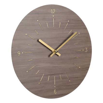 Eglo - Orologio da parete 1xAA diametro 30 cm marrone