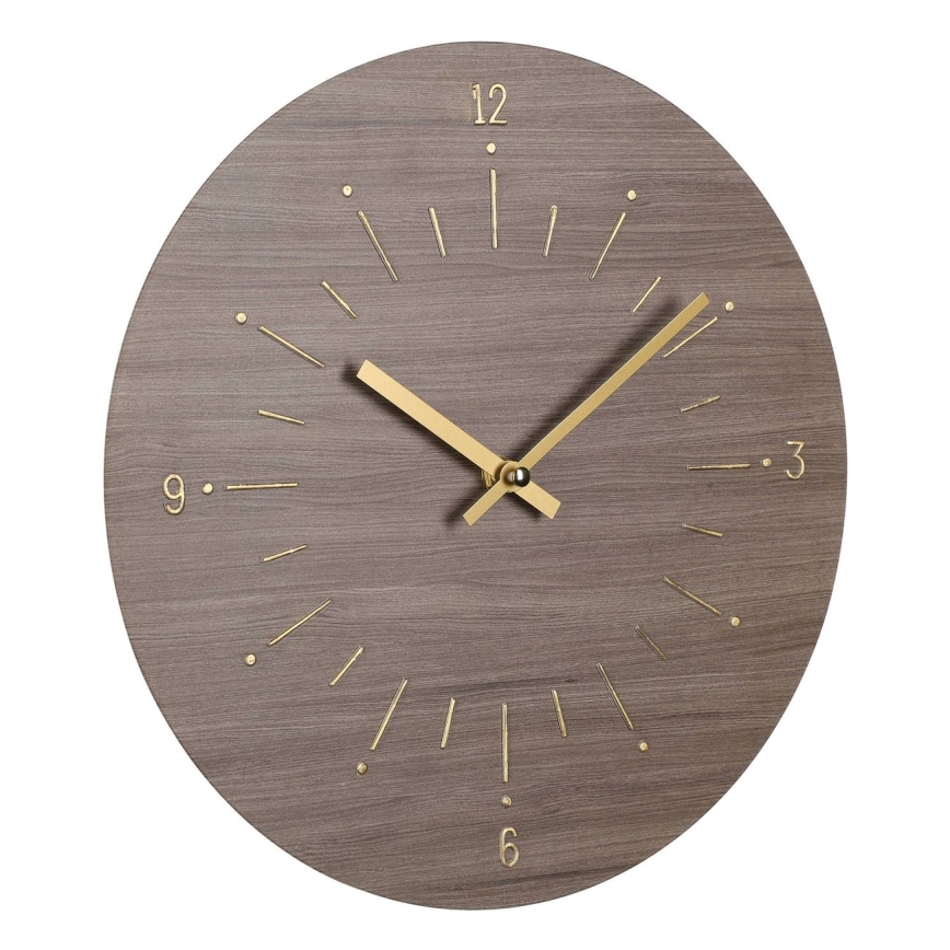 Eglo - Orologio da parete 1xAA diametro 30 cm marrone