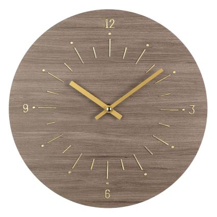 Eglo - Orologio da parete 1xAA diametro 30 cm marrone
