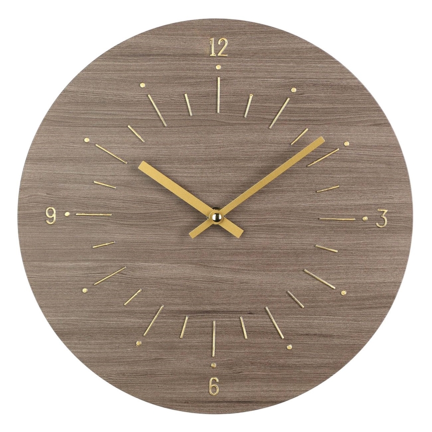 Eglo - Orologio da parete 1xAA diametro 30 cm marrone
