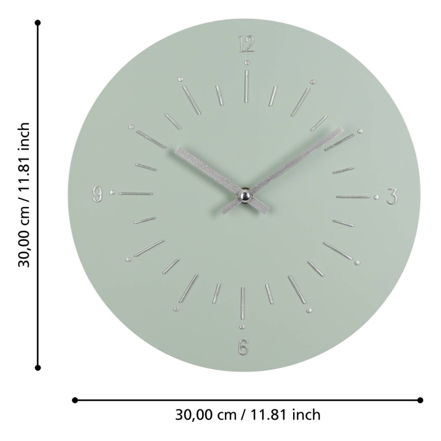 Eglo - Orologio da parete 1xAA diametro 30 cm verde