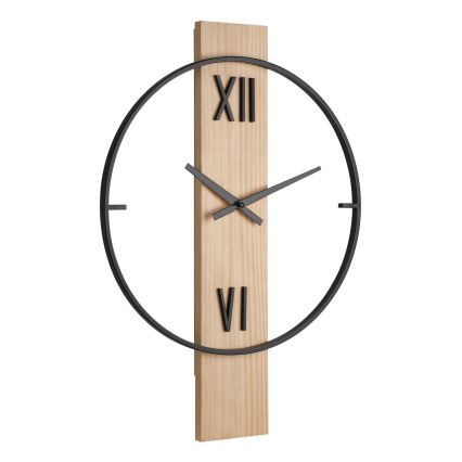 Eglo - Orologio da parete 1xAA 56x40 cm legno/metallo - FSC certificato