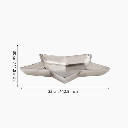 Eglo 427425 - Vassoio decorativo AMBOLOSY 30x32 cm argento