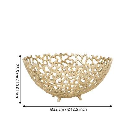 Eglo 427497 - Ciotola decorativa KIMITSU Ø 32 cm, finitura oro