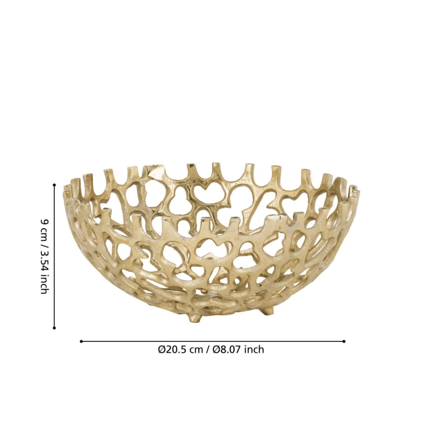 Eglo - Vassoio decorativo diametro 20,5 cm oro