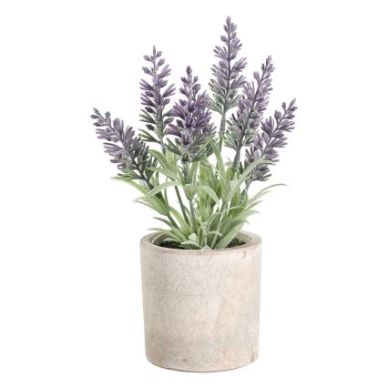 Eglo - Pianta artificiale in vaso 22x8 cm lavanda