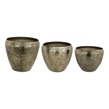 Eglo 428092 - Set da 3 vasi in metallo OKAYAMA 37x48 cm, finitura bronzata