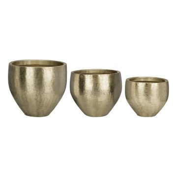 Eglo 428094 - Set da 3 vasi in metallo OKAYAMA 92x86 cm, finitura dorata