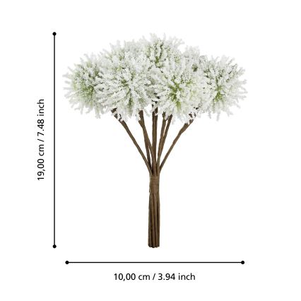 Eglo - Fiore artificiale 19 cm bianco