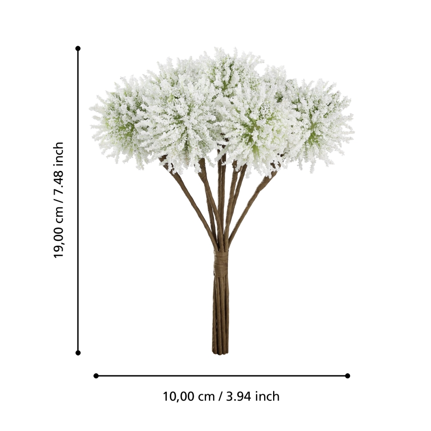 Eglo - Fiore artificiale 19 cm bianco