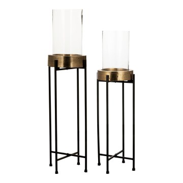 Eglo 428257 - Set di 2 portacandele IBUSUKI oro/nero