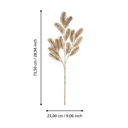 Eglo - Ramo di Natale artificiale 73,5 cm oro