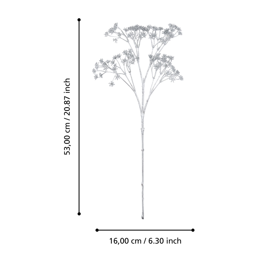 Eglo - Fiore artificiale 53 cm argento
