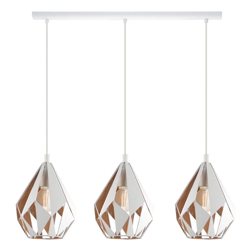 Eglo - Lampadario a sospensione con filo 3xE27/60W/230V