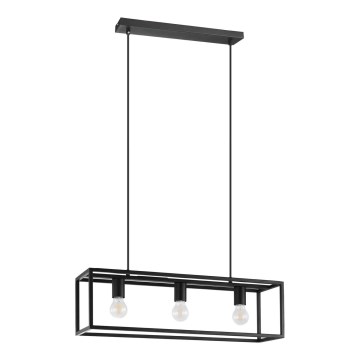 Eglo 43032 - Lampadario a sospensione con filo ELDRICK 3xE27/40W/230V nero