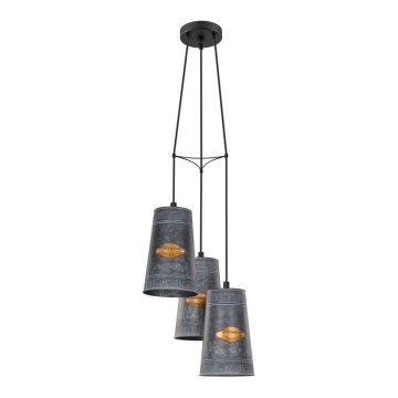 Eglo 43108 - Lampadario a sospensione con filo HONEYBOURNE 3xE27/60W/230V