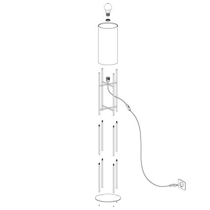 Eglo - Lampada da terra 1xE27/60W/230V