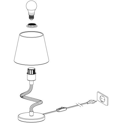 Eglo - Lampada da tavolo 1xE27/28W/230V