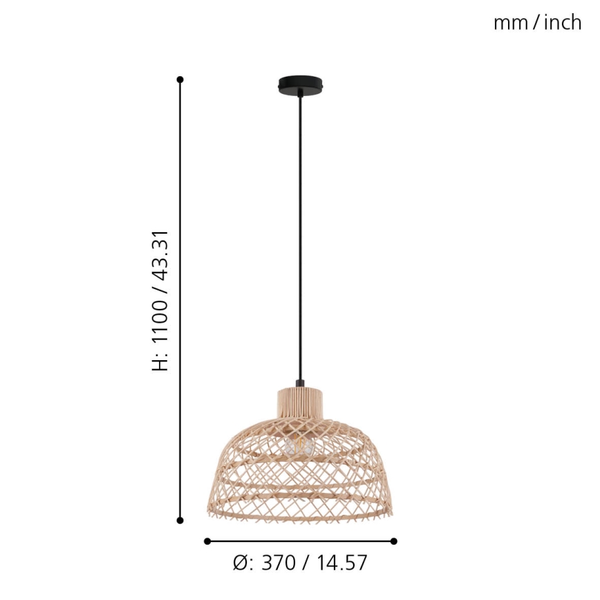Eglo - Lampadario a sospensione con filo 1xE27/40W/230V