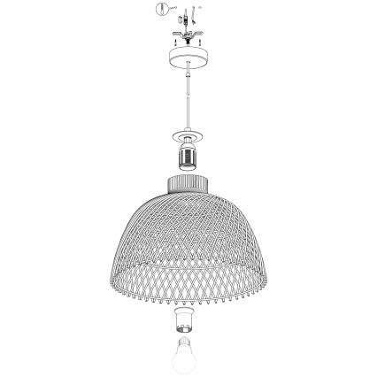 Eglo - Lampadario a sospensione con filo 1xE27/40W/230V