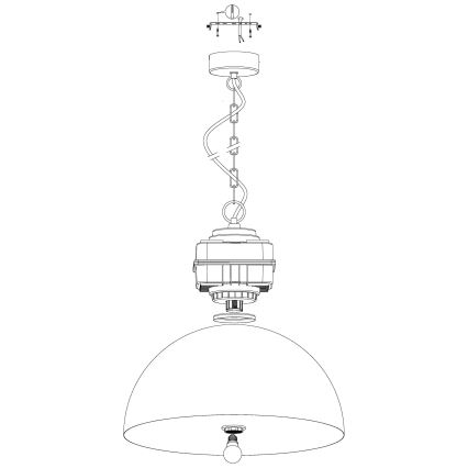 Eglo - Lampadario a sospensione con catena 1xE27/40W/230V