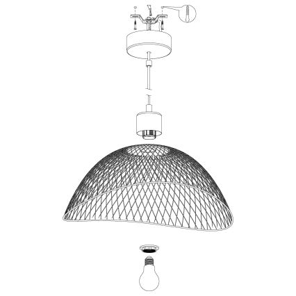 Eglo - Lampadario a sospensione con filo 1xE27/60W/230V